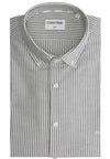 calvin klein CAMICIA WASHED OXFORD STRIPE SLIM da uomo