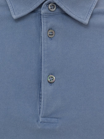 Corneliani Polo manica corta blu navy da uomo