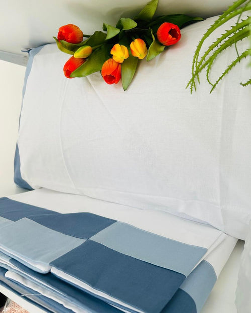 Completo Lenzuola Matrimoniale Alexander Tuscany Home Geometric – 100% Cotone