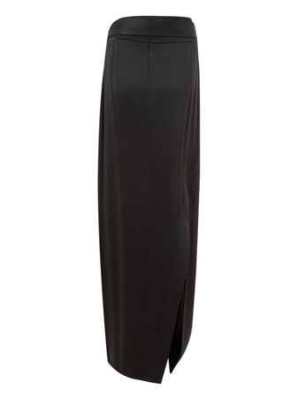 Tom Ford Gonna Extra Lunga in Raso Nero da donna