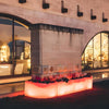 Vaso angolare FlowerPot Bright con led decorazione Made in Italy per esterno