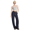 MICHAEL KORS pantaloni donna michael kors - pleated wide leg pant - blu da donna