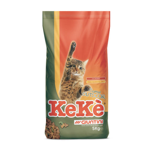 Mangime completo cibo per gatti adulti da 4 mesi in poi 5kg secco Keke Outdoor
