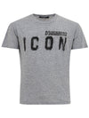 DSQUARED2 T-Shirt Grigio Melange Dsquared2 da uomo