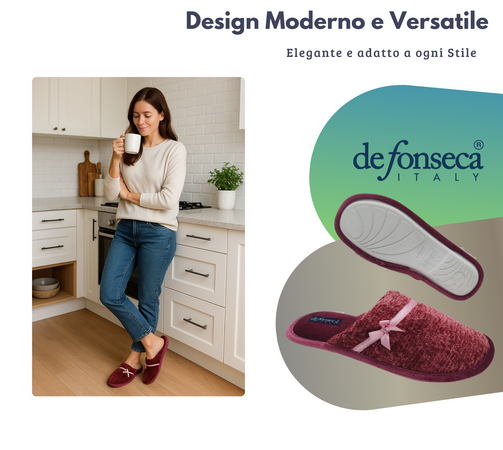 de fonseca Calde Ciabatte Uomo Donna, Pantofole Invernali Chiuse da Casa, Lavabili e per Ospiti