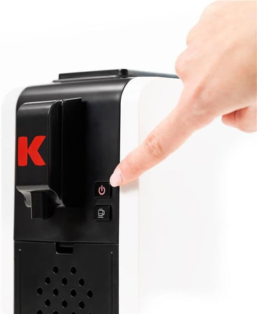 Kimbo up! nuova macchina da caffè espresso a cialde, 20 bar, compatta, design elegante, serbatoio 850 ml, colore bianco, espulsione automatica della cialda