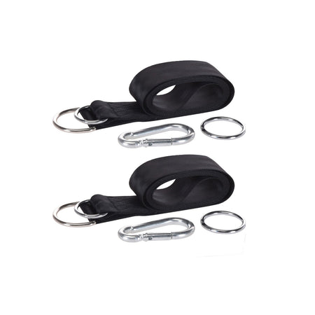Kit cinghie e moschettoni per fissaggio amaca e altalena ad albero 5x200 cm