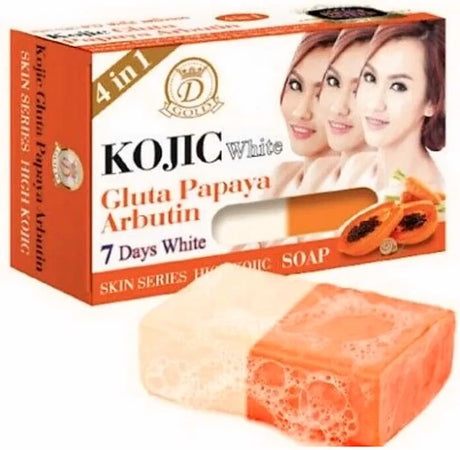 KOJIC WHITE GLUTA PAPAYA ARBUTIN 7 DAYS WHITE SKIN SERIES HIGH KOJIC SOAP FOR BATHING