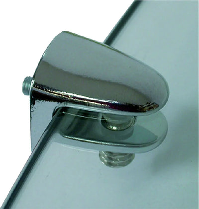 Morsetto reggi vetro in zama con altezza dai 4 a 10 mm , 2 pezzi