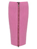 Tom Ford Gonna a Tubino con zip in Maglia Rosa da donna
