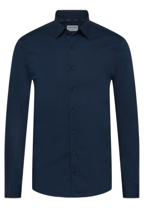 calvin klein CAMICIA POPLIN STRETCH SLIM SHIRT da uomo