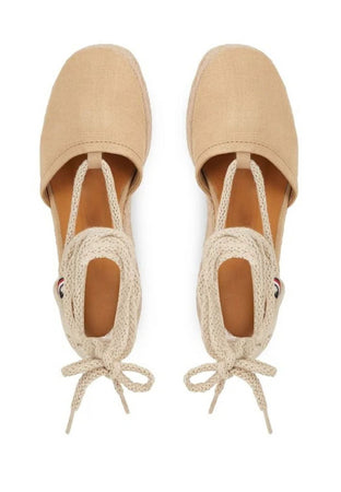 Tommy Hilfiger ESPADRILLAS CLOSED TOE LINEN FLATFORM da donna