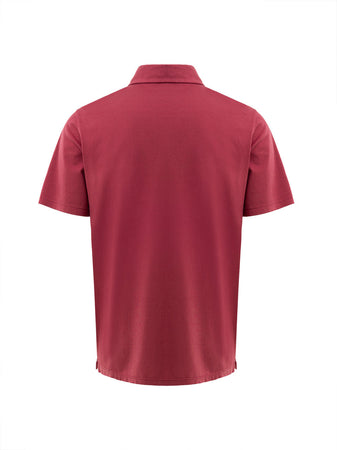 Gran Sasso Polo Classica Rosso Ciliegia in Cotone Organico da uomo