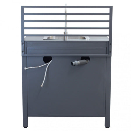 Modulo lavello cucina da esterno "Trinidad" struttura in alluminio con ante 90 cm
