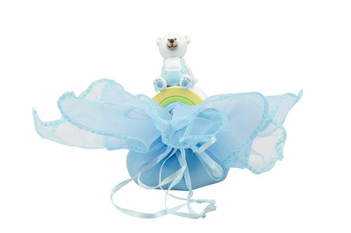 Orsetto 3d resina su arcobaleno Nascita Bimbo