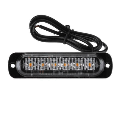 Luce led Stroboscopico 18W 6 led Bianco 6000K 12-24V Tuning Strobo Emergenza Luci Diurne Lampeggiante Soccorso Barca Trattore Trasporti