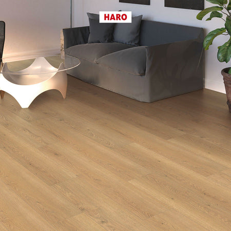 € 18.99 al mq ***PROMO*** bancali da 102,96mq di LAMINATO HARO Tritty 100 (fascia altissima) 8x193x1282 AC4 ROVERE FLAVIA