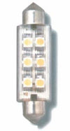 Lampada Led 12V 6L 44X12 Siluro L/Bianca Ang 90°