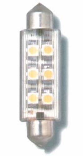 Lampada Led 12V 6L 44X12 Siluro L/Bianca Ang 90°