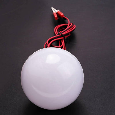 LAMPADA EMERGENZA PANNELLI SOLARI LED 12V 12W AUTO CAMPER PINZE BATTERIA BIANCO FREDDO 6000K RESA 110W SPORT CAMPEGGIO