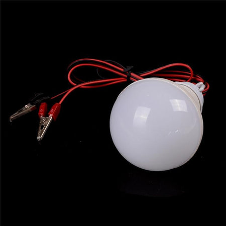 LAMPADA EMERGENZA PANNELLI SOLARI LED 12V 12W AUTO CAMPER PINZE BATTERIA BIANCO FREDDO 6000K RESA 110W SPORT CAMPEGGIO