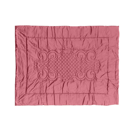 Plaid Arredo 140 x 180 cm in Raso di puro cotone Lampone