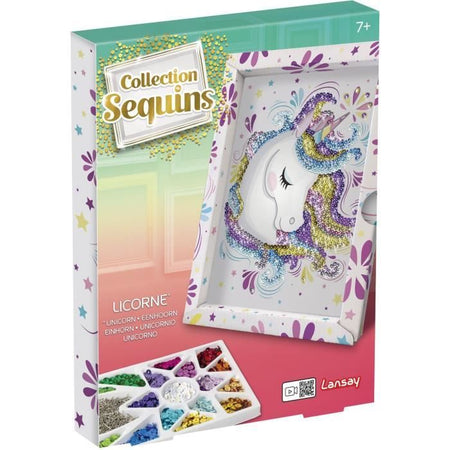 Unicorno - illustrazione con paillettes