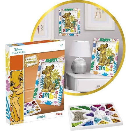 Gioco creativo - LANSAY - Collezione paillettes - SIMBA IL RE LEONE - Dai 7 anni