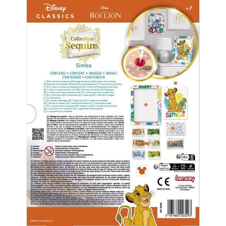 Gioco creativo - LANSAY - Collezione paillettes - SIMBA IL RE LEONE - Dai 7 anni