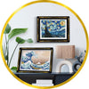 Kit creativo per il tempo libero - LANSAY - Collezione Paillettes - La Grande Onda - Hokusai - Età 14