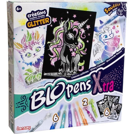 Blopens - LANSAY - Creature scintillanti - 6 stencil - Età 6 anni in su