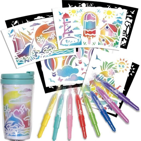 Blopens - LANSAY - Créa'mug - 9 stencil - 1 tazza - Dai 6 anni