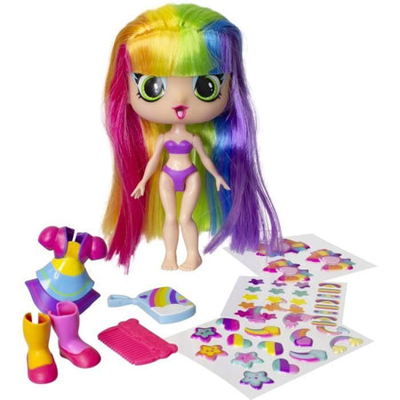 Bambola - LANSAY - 55101 - Decora Girlz - Mini bambole alla moda da personalizzare - Decora