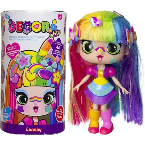 Bambola - LANSAY - 55101 - Decora Girlz - Mini bambole alla moda da personalizzare - Decora