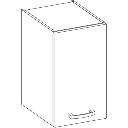 Mobile alto 1 anta battente - Grigio opaco - L 40 x P 31,6 x 72 cm - LASSEN