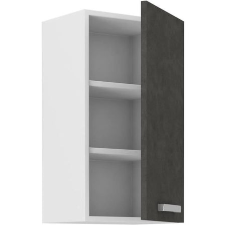 Mobile alto 1 anta battente - Grigio opaco - L 40 x P 31,6 x 72 cm - LASSEN