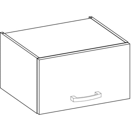 Mobile cappa con anta basculante - Grigio opaco - L 60 x 31,6 x H 36 cm - LASSEN