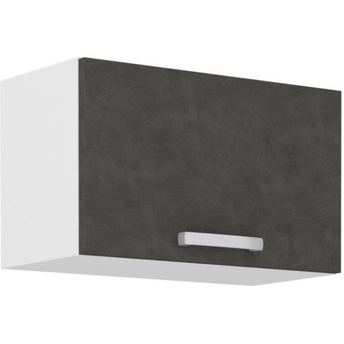 Mobile cappa con anta basculante - Grigio opaco - L 60 x 31,6 x H 36 cm - LASSEN