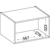 Mobile cappa con anta basculante - Grigio opaco - L 60 x 31,6 x H 36 cm - LASSEN