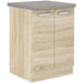 Mobile basso con 2 ante battenti - decoro rovere Sonoma - L 60 x P 51,6 x H 85 cm - LASSEN