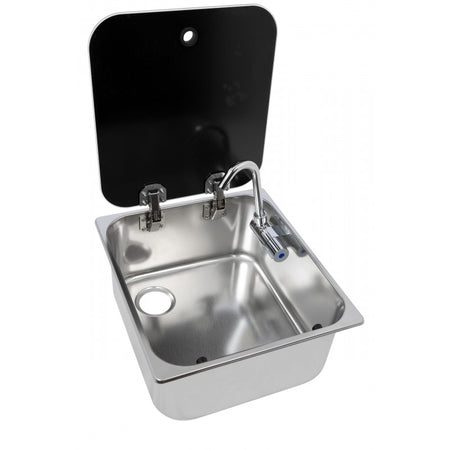 Lavello+Coperchio Vetro E Rubinetto