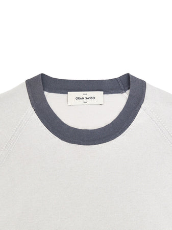 Gran Sasso Maglia Mezza Manica in Cotone Beige Chiaro da uomo