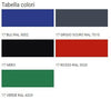 Tavolo da mensa con telaio in tubo di acciaio e sedute in vari colori in polipropilene cm. 200x130