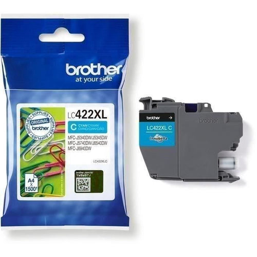 Cartuccia LC422XLC - BROTHER - Ciano - 1500p - Per Business Smart MFC-J5340DW, MFC-J5345DW, MFC-J5740DW, MFC-J6540DW e MFC-J6940DW