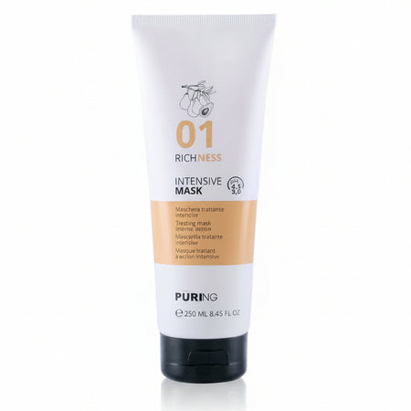 Maschera Nutriente Capelli Secchi Puring 01 Richness Intensive Trattamento Riparatore con Avocado Lino Idratazione Profonda e Capelli Morbidi e Luminosi