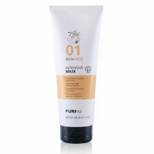 Maschera Nutriente Capelli Secchi Puring 01 Richness Intensive Trattamento Riparatore con Avocado Lino Idratazione Profonda e Capelli Morbidi e Luminosi