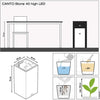 Vaso da fiori LECHUZA Canto Stone Column 40 - kit LED completo, nero grafite