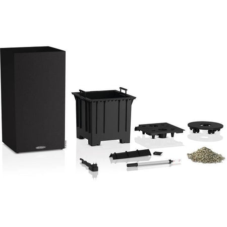 Vaso da fiori LECHUZA Canto Stone Column 40 - kit LED completo, nero grafite