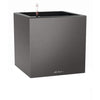 Vaso da fiori LECHUZA Canto Premium Cube 40 - set completo, antracite metallizzato