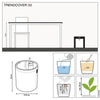 Jardiniere - Trend cover 32 - Kit completo di sughero - Beige chiaro - 13 L - LECHUZA
